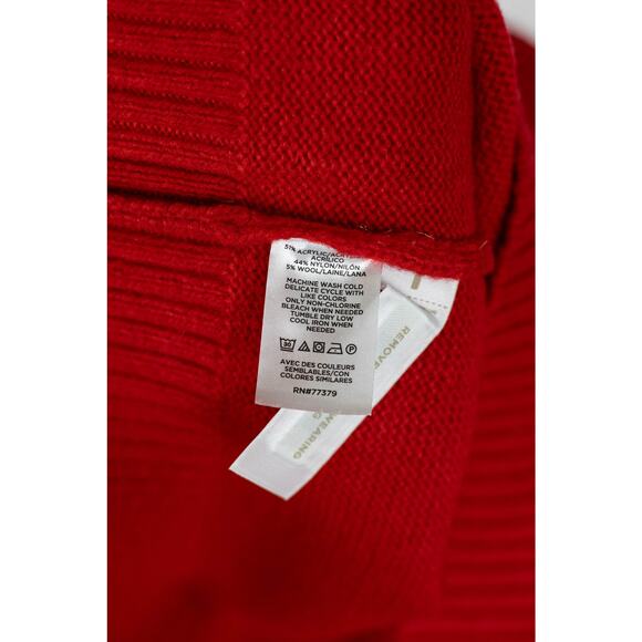 Ann Taylor Size XL Sweater Pullover Geometric Pattern Red Purple NWT - Picture 4 of 6